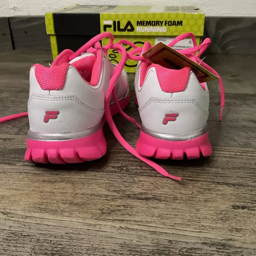 Fila 5HR18034 Running Shoe - Women's Size 7.5  Pink/White Lace-Up   [32]